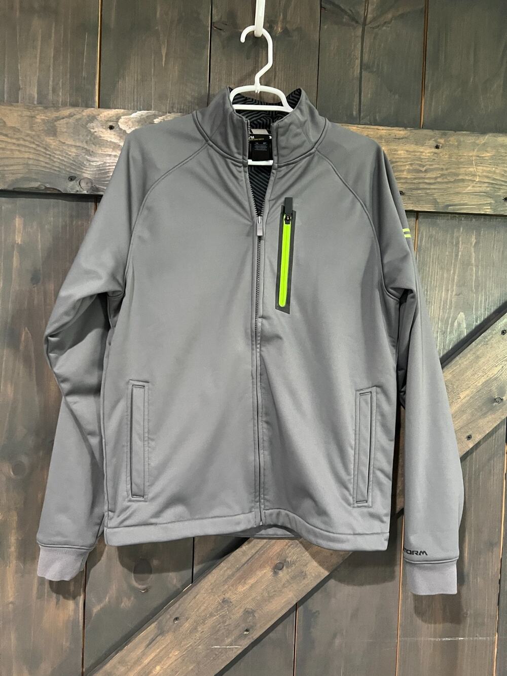 Under Armour Jacket Mens Medium Grey Zip Normcore Gorpcore Zip Lightweight